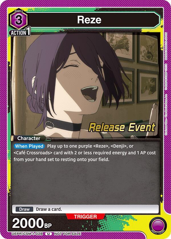 Reze UE22BT/CSM-1-028 card from UE22BT: CHAINSAW MAN Release Event