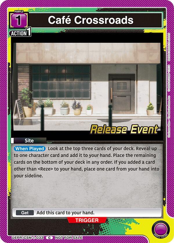 Cafe Crossroads UE22BT/CSM-1-033 card from UE22BT: CHAINSAW MAN Release Event