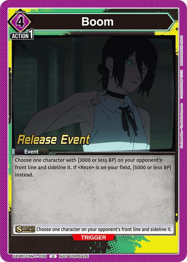 Boom UE22BT/CSM-1-039 card from UE22BT: CHAINSAW MAN Release Event