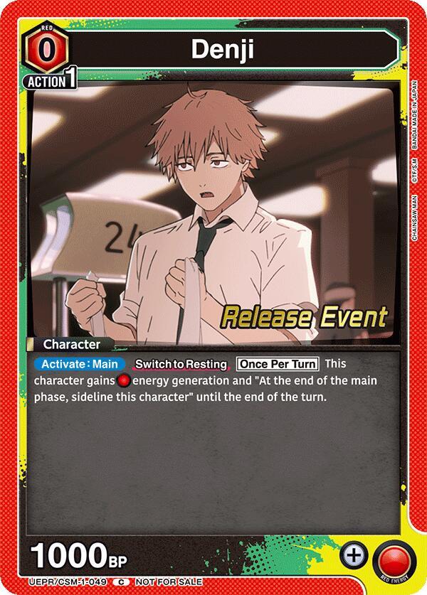Denji UE22BT/CSM-1-049 card from UE22BT: CHAINSAW MAN Release Event
