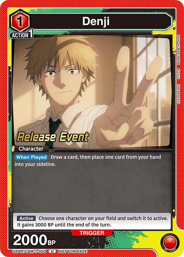 Denji UE22BT/CSM-1-050 card from UE22BT: CHAINSAW MAN Release Event