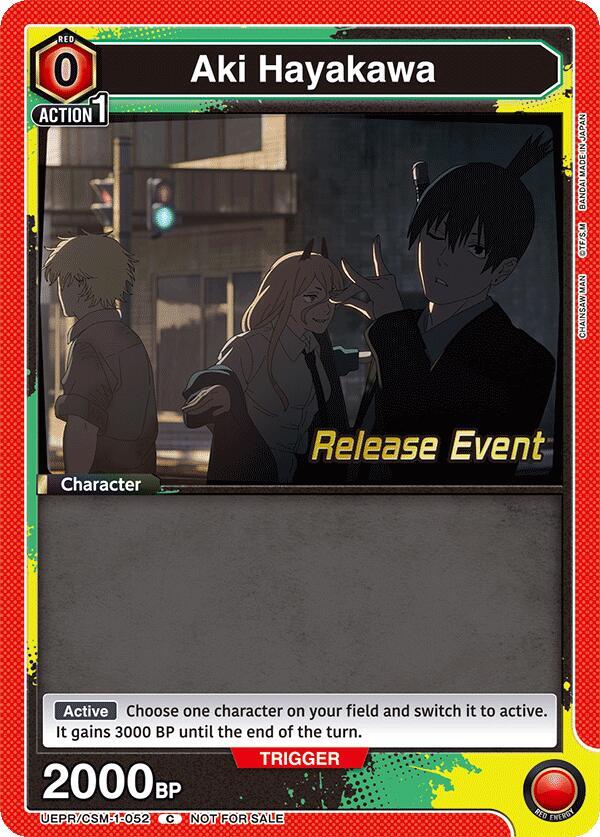 Aki Hayakawa UE22BT/CSM-1-052 card from UE22BT: CHAINSAW MAN Release Event