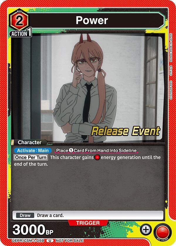 Power UE22BT/CSM-1-059 card from UE22BT: CHAINSAW MAN Release Event