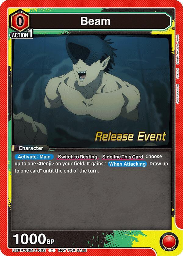 Beam UE22BT/CSM-1-062 card from UE22BT: CHAINSAW MAN Release Event