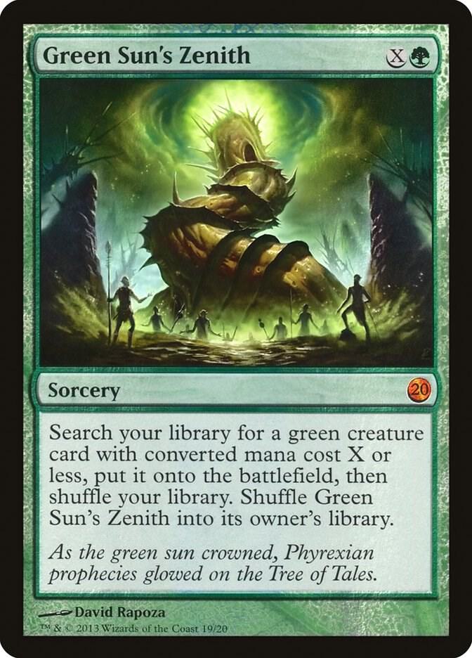 Green Sun's Zenith 19 card from From the Vault: Twenty
