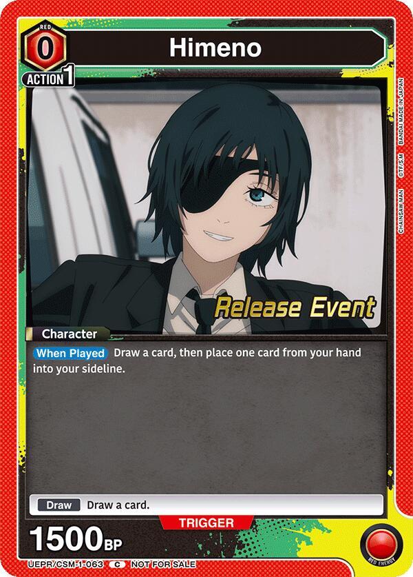 Himeno UE22BT/CSM-1-063 card from UE22BT: CHAINSAW MAN Release Event