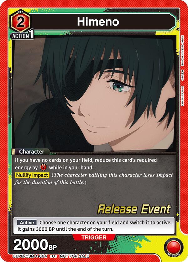 Himeno UE22BT/CSM-1-064 card from UE22BT: CHAINSAW MAN Release Event