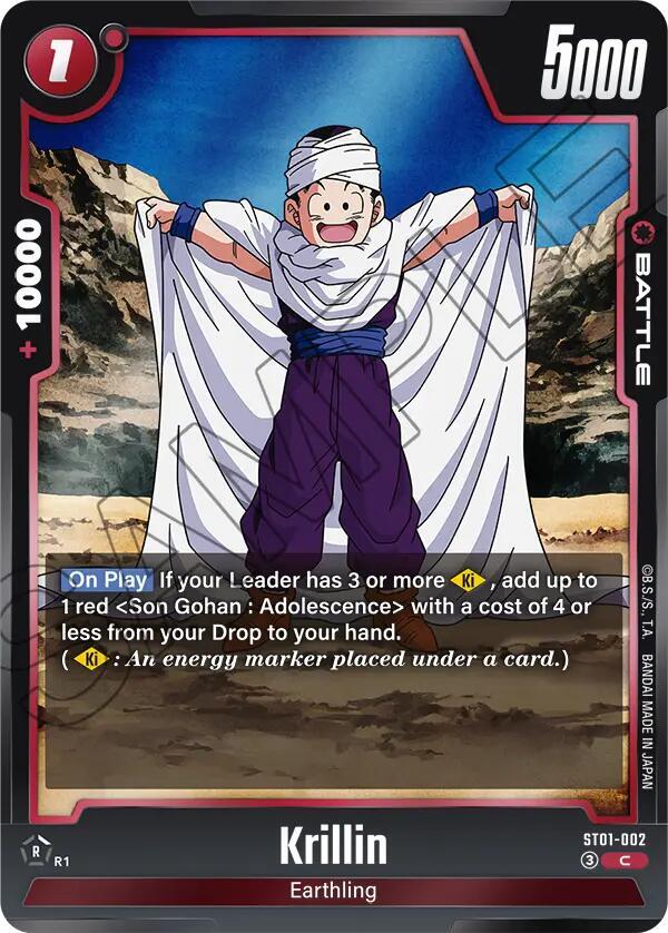 Krillin ST01-002 card from Story Booster 01
