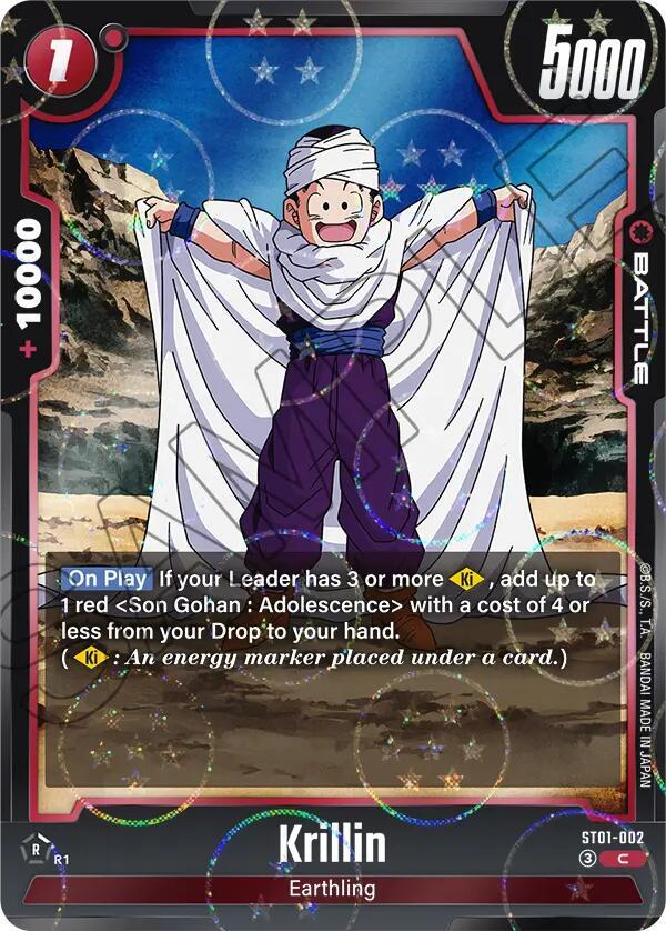 Krillin (Dragon Ball Pattern) ST01-002 card from Story Booster 01