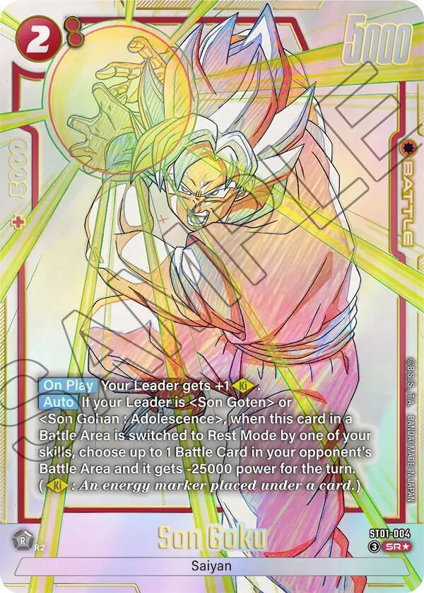 Son Goku (Alternate Art) ST01-004 card from Story Booster 01