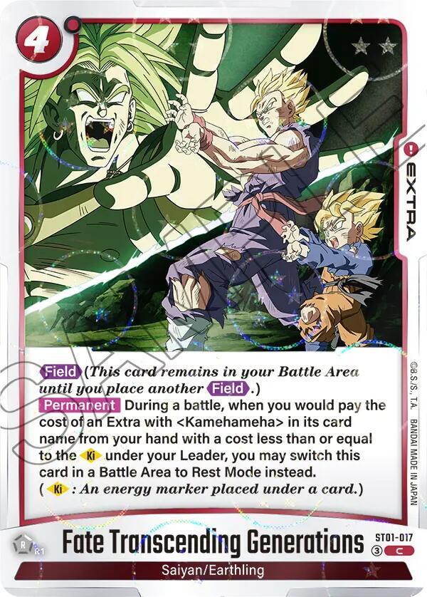 Fate Transcending Generations (Alternate Art) ST01-017 card from Story Booster 01