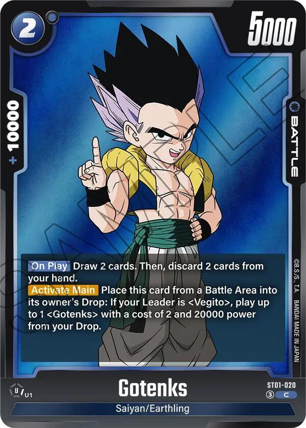 Gotenks ST01-020 card from Story Booster 01