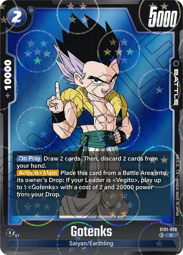 Gotenks (Dragon Ball Pattern) ST01-020 card from Story Booster 01