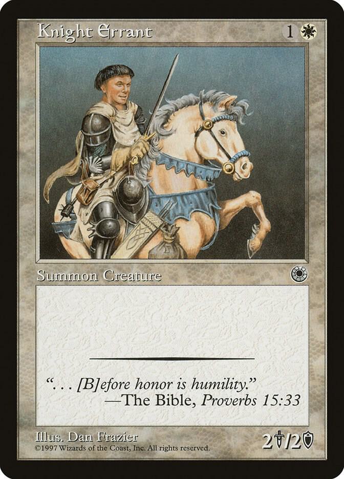 Knight Errant card from Portal