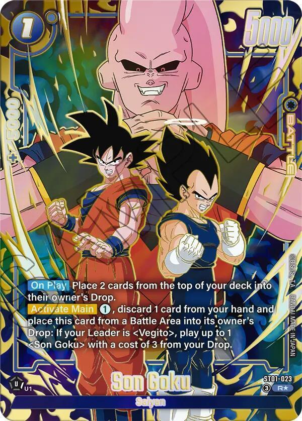 Son Goku (Alternate Art) ST01-023 card from Story Booster 01
