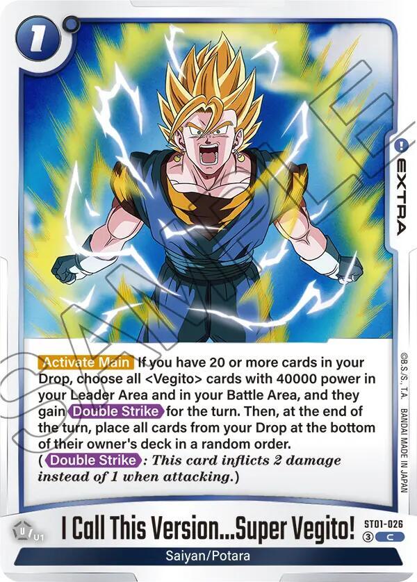 I Call This Version...Super Vegito! ST01-026 card from Story Booster 01