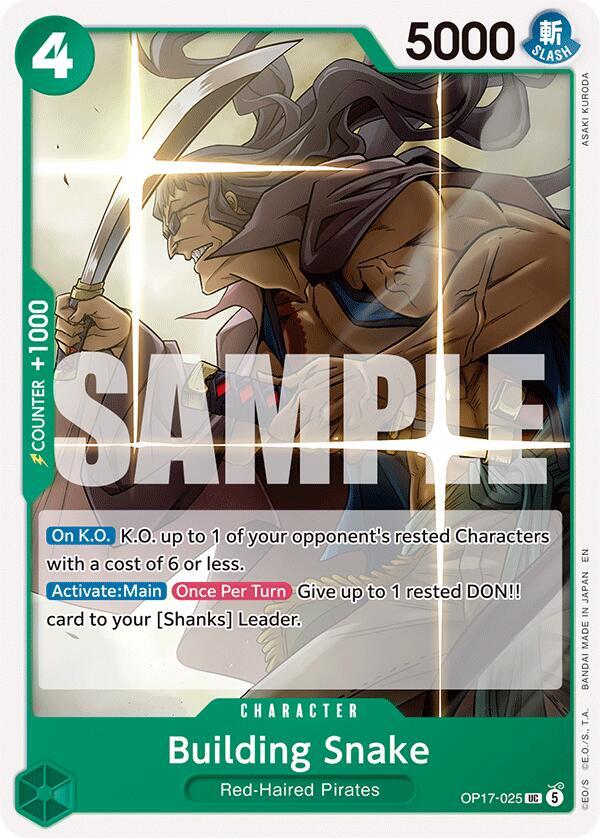 Building Snake OP17-025 card from The World's Strongest Warriors