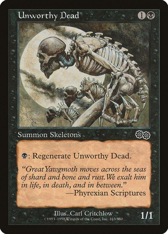 Unworthy Dead 163 card from Urza's Saga