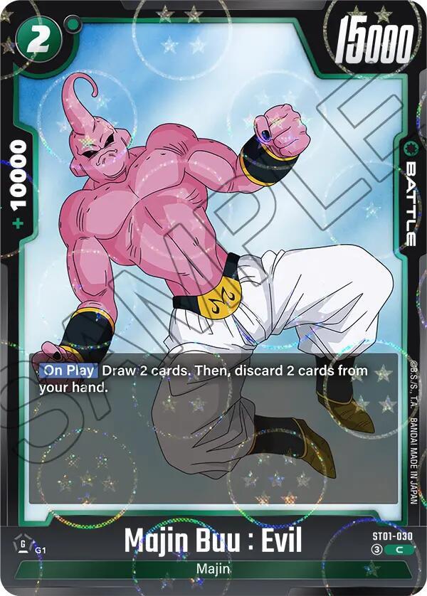 Majin Buu : Evil (Dragon Ball Pattern) ST01-030 card from Story Booster 01