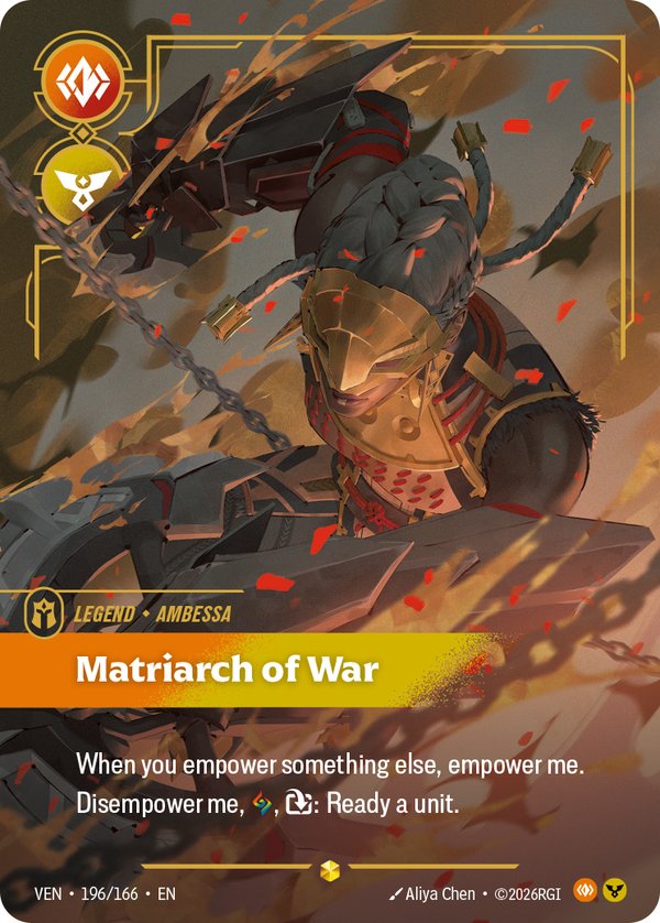 Ambessa - Matriarch of War (Signature) 196*/166 card from Vendetta