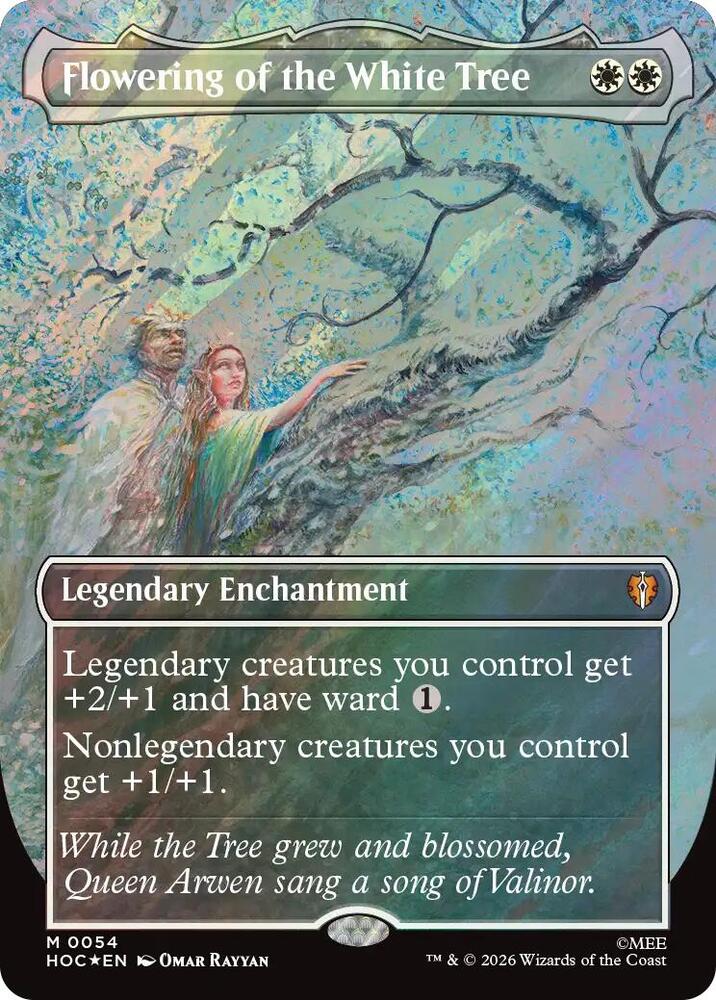 Flowering of the White Tree (Borderless) (Surge Foil) 54 card from The Hobbit: Eternal-Legal