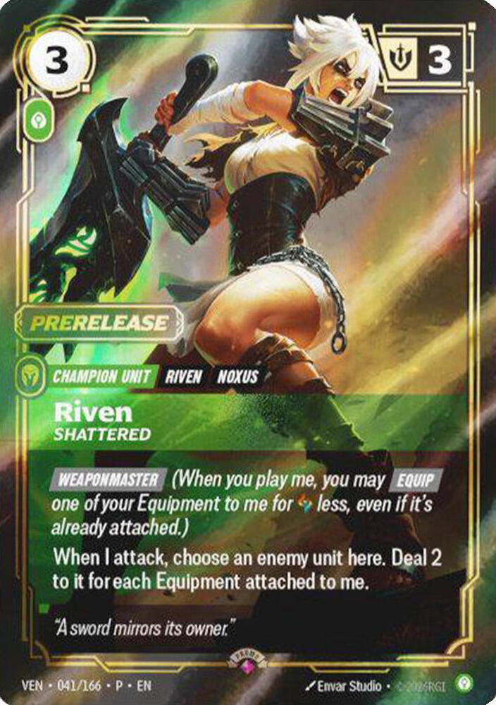 Riven, Shattered 041/166 card from Riftbound Organized Play Promotional Cards