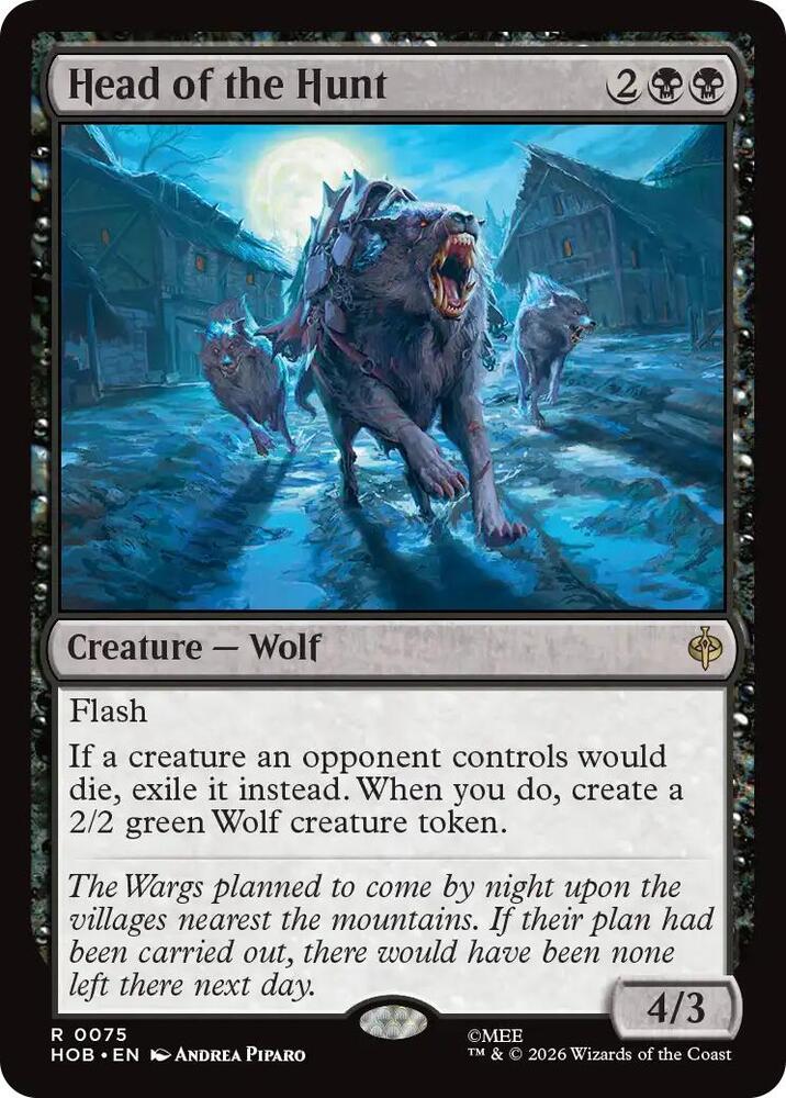 Head of the Hunt 75 card from The Hobbit