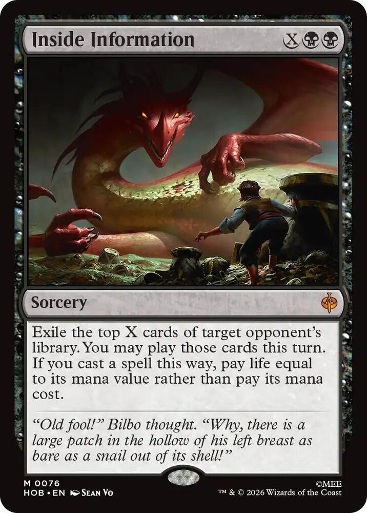Inside Information 76 card from The Hobbit