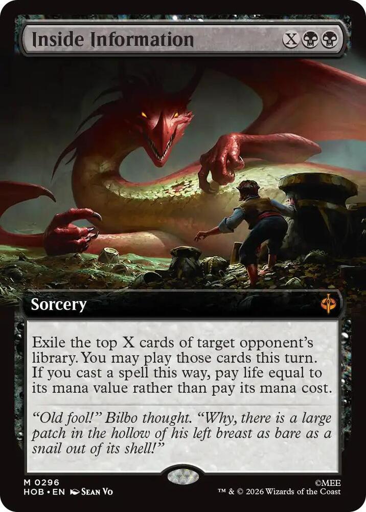 Inside Information (Extended Art) 296 card from The Hobbit