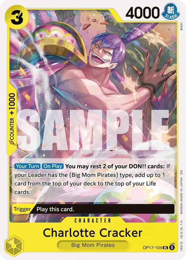 Charlotte Cracker OP17-104 card from The World's Strongest Warriors