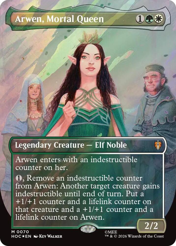 Arwen, Mortal Queen (Borderless) (Surge Foil) 70 card from The Hobbit: Eternal-Legal