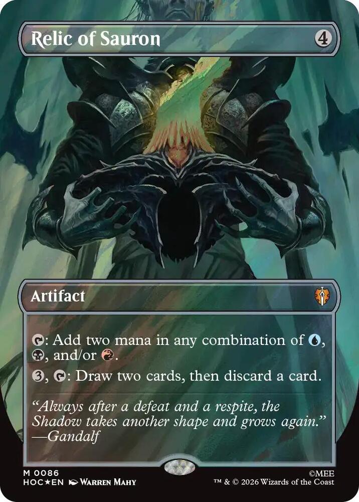 Relic of Sauron (Borderless) (Surge Foil) 86 card from The Hobbit: Eternal-Legal