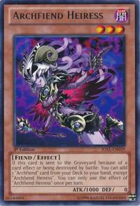 Archfiend Heiress JOTL-EN029 card from Judgment of the Light