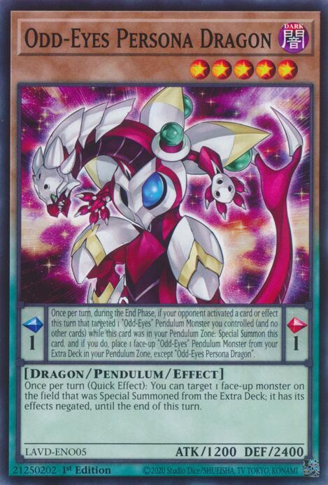 Odd-Eyes Persona Dragon LAVD-ENO05 card from Legendary Arc-V Decks