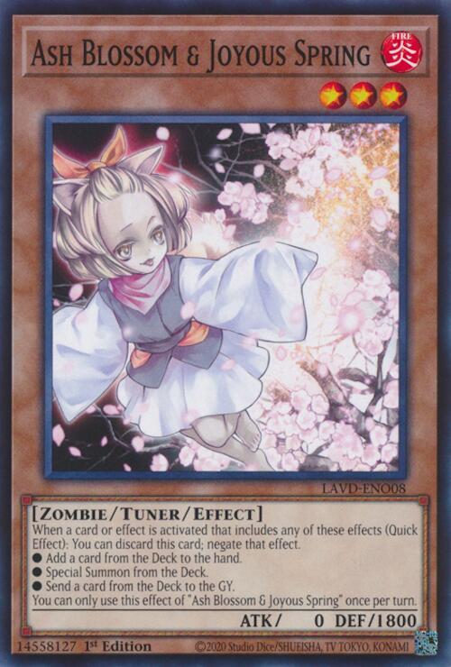 Ash Blossom & Joyous Spring LAVD-ENO08 card from Legendary Arc-V Decks