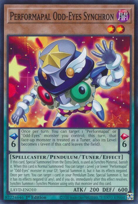 Performapal Odd-Eyes Synchron LAVD-ENO10 card from Legendary Arc-V Decks
