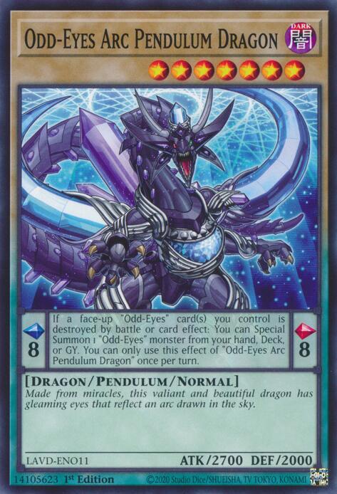 Odd-Eyes Arc Pendulum Dragon LAVD-ENO11 card from Legendary Arc-V Decks
