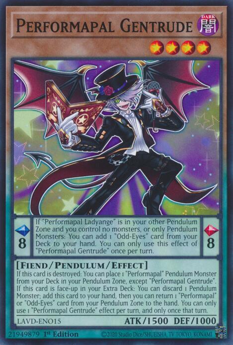 Performapal Gentrude LAVD-ENO15 card from Legendary Arc-V Decks