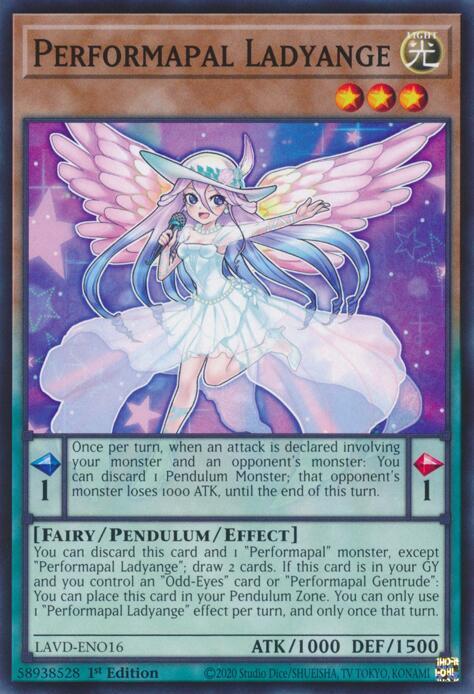 Performapal Ladyange LAVD-ENO16 card from Legendary Arc-V Decks