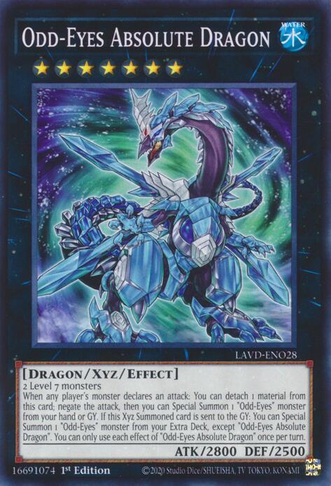 Odd-Eyes Absolute Dragon LAVD-ENO28 card from Legendary Arc-V Decks