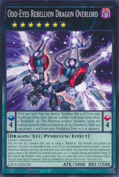 Odd-Eyes Rebellion Dragon Overlord LAVD-ENO30 card from Legendary Arc-V Decks