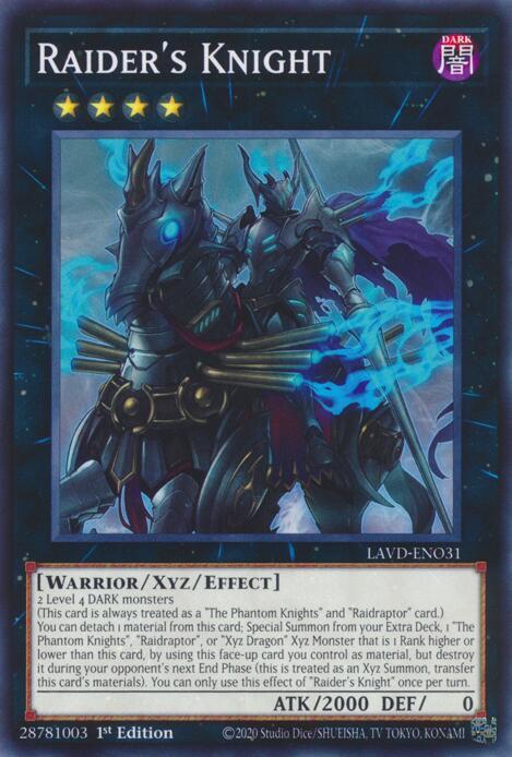 Raider's Knight LAVD-ENO31 card from Legendary Arc-V Decks