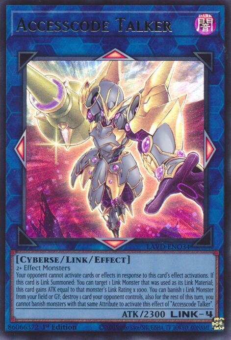 Accesscode Talker LAVD-ENO34 card from Legendary Arc-V Decks