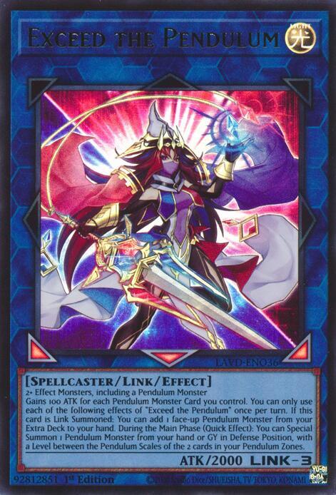 Exceed the Pendulum LAVD-ENO36 card from Legendary Arc-V Decks