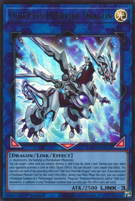 Odd-Eyes Override Dragon LAVD-ENO38 card from Legendary Arc-V Decks