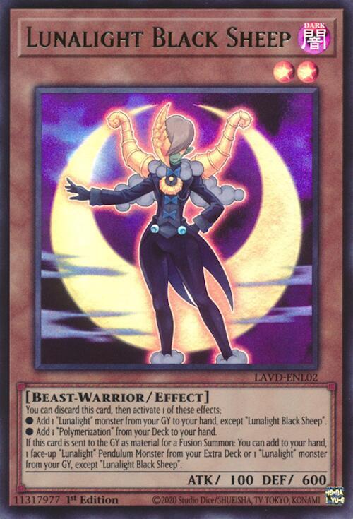 Lunalight Black Sheep (UR) LAVD-ENL02 card from Legendary Arc-V Decks