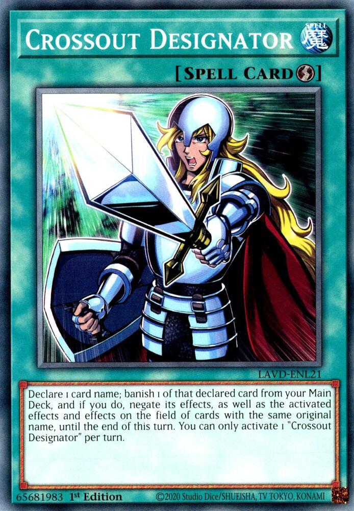 Crossout Designator LAVD-ENL21 card from Legendary Arc-V Decks