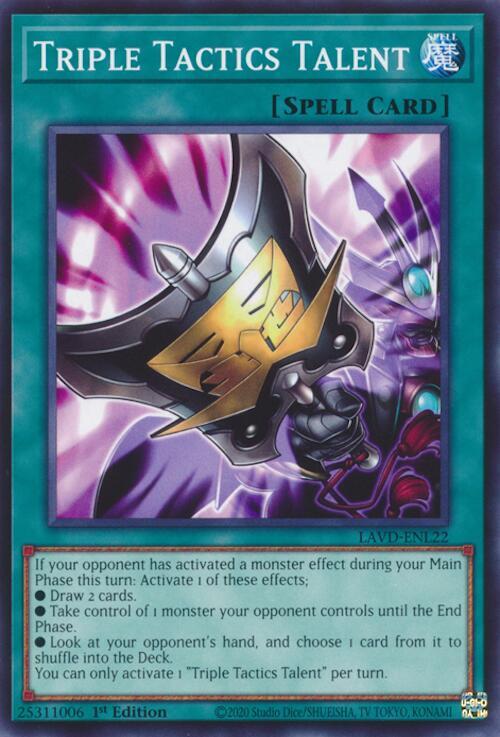 Triple Tactics Talent LAVD-ENL22 card from Legendary Arc-V Decks