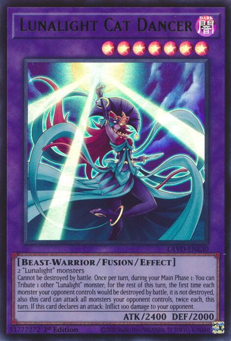 Lunalight Cat Dancer LAVD-ENL30 card from Legendary Arc-V Decks