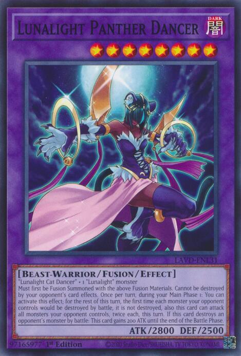 Lunalight Panther Dancer LAVD-ENL31 card from Legendary Arc-V Decks